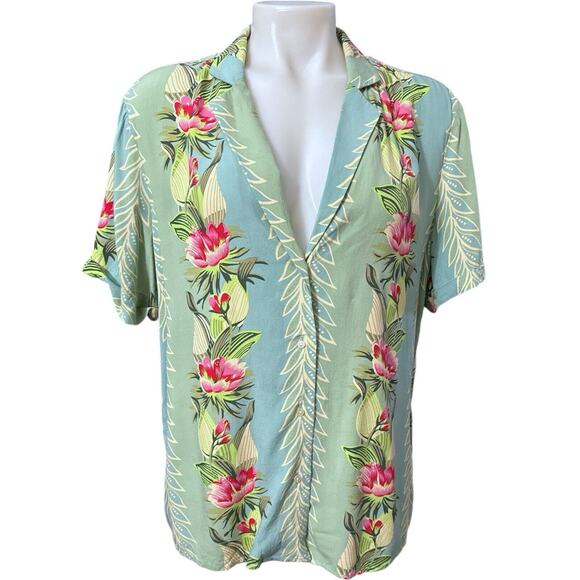 Scotch & Soda Floral Blouse in Green and Pink - Picture 2 of 8